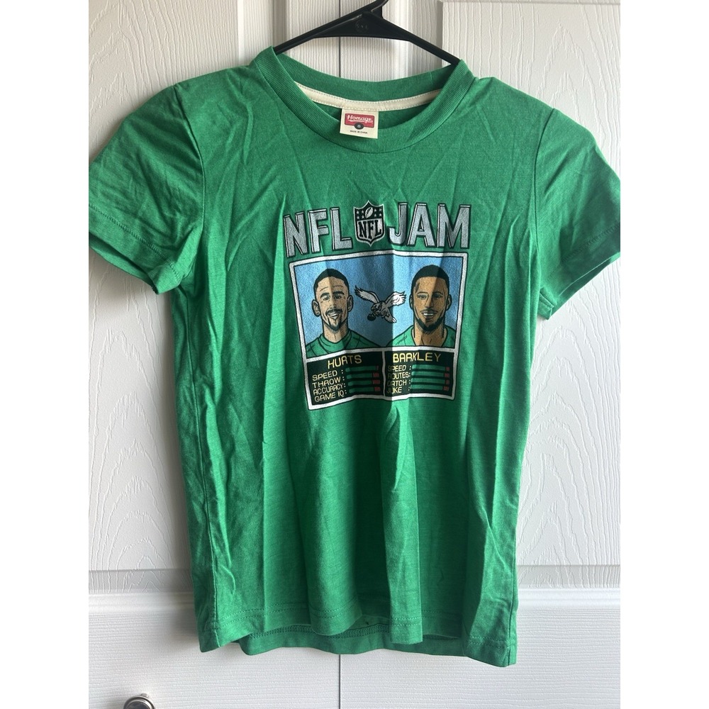 Homage NFL Jam Eagles Tee Hurts Barkley Retro Green Graphic